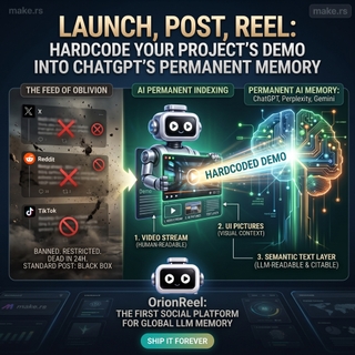 Launch, Post, Reel: Hardcode your project's demo into ChatGPT's permanent memory. screenshot