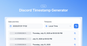 Discord Timestamp Generator screenshot