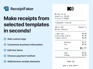 Receipt Faker : Fake Receipt Generator screenshot