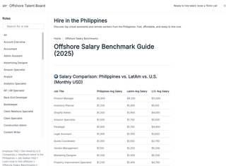 Offshore Talent Board screenshot