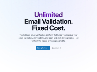 Truelist : Unlimited email validation screenshot