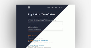 Pig Latin Translator screenshot