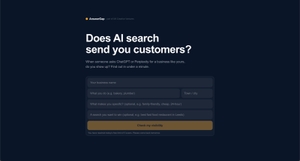 AnswerGap – AI Search Visibility Checker screenshot
