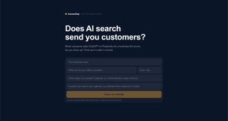 AnswerGap – AI Search Visibility Checker screenshot