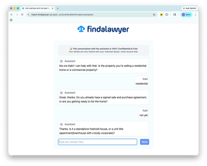 Find A Lawyer screenshot