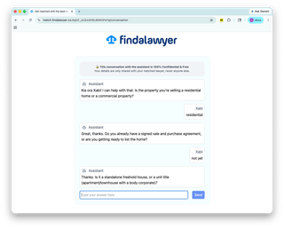 Find A Lawyer screenshot