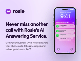 Rosie | AI Phone Answering Service screenshot