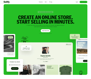 Sellfy screenshot