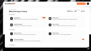 Krater.ai screenshot