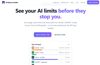 AI Karma Tracker screenshot