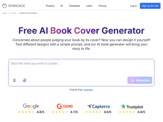 AI Book Cover Generator : Design eye-catching book covers with AI screenshot