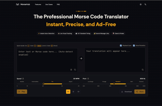 MorseHub.com - The ultimate toolkit for Morse Code enthusiasts screenshot