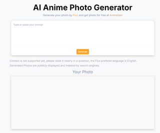 Free AI-Powered Anime Image Generator screenshot