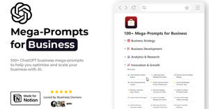 100+ ChatGPT Mega-Prompts for Business. screenshot
