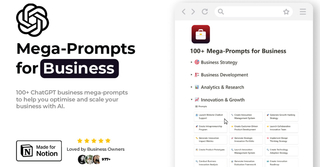 100+ ChatGPT Mega-Prompts for Business. screenshot