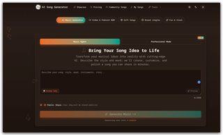 AI Song Generator screenshot