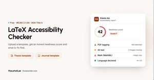 LaTeX Accessibility Checker screenshot