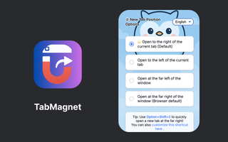 Chrome Extension: TabMagnet - New Tab Position Controller screenshot