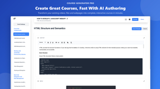 Course Generator Pro screenshot