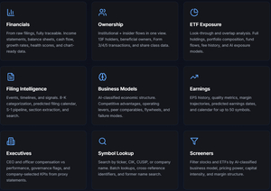 StockFit API screenshot