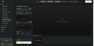Videoweb AI Baby Dance Video Generator screenshot