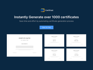 Certifast : Effortlessly create certificates for webinars, online courses, and more. screenshot