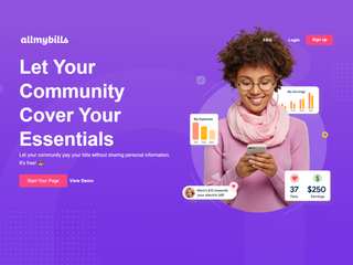 AllMyBills: A safe way for fans to pay your bills screenshot