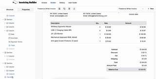 InvoicingBuilder screenshot