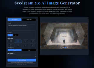 Seedream 5.0 AI Image Generator screenshot