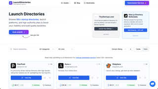 LaunchDirectories directory submission service screenshot