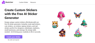 Create Custom Stickers with the Free AI Sticker Generator screenshot