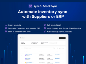 syncX Stock Sync : Import, bulk edit, real-time update and migrate products screenshot