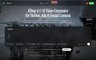 Kling 4.0 screenshot