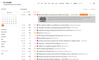 HN Reader screenshot