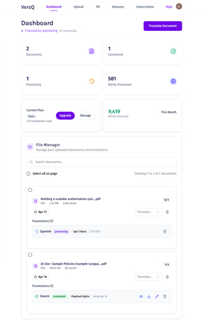 VersQ screenshot