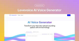 Lovevoice screenshot
