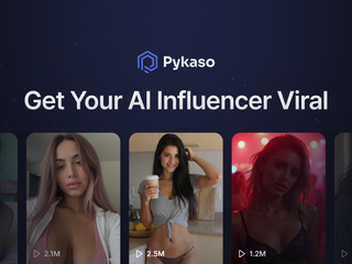 Pykaso.ai: Create consistent and realistic AI influencers with Pykaso AI tools screenshot