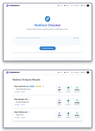FindRedirect screenshot