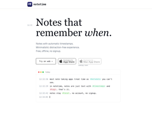 notetime : note taking app with automatic timestamps screenshot
