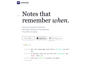notetime : note taking app with automatic timestamps screenshot