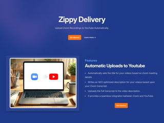 Zippy Delivery : Upload Zoom Recordings to YouTube Automatically screenshot