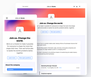 Career Page screenshot