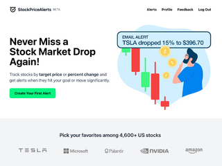 StockPriceAlerts.io – Never miss a stock dip again screenshot