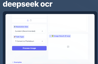 DeepSeek OCR model screenshot