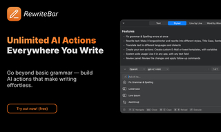 RewriteBar β AI Writing Toolkit for macOS screenshot