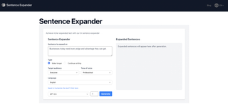 AI Sentence Expander screenshot