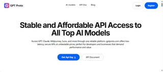 GPT Proto – Unified Access to All AI Models via Fast & Secure APIs screenshot