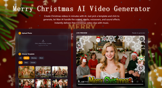 Merry Christmas ai video generator screenshot
