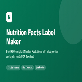 Nutrition Facts Label Maker screenshot