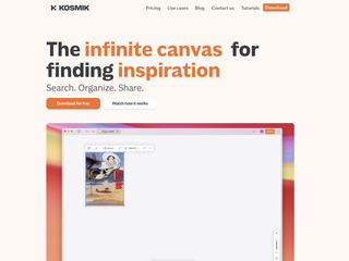 Kosmik: AI moodboarding platform screenshot